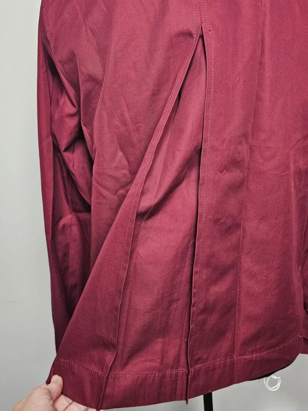 Banana Republic double-breasted short Military trench Jacket Burgundy Size S